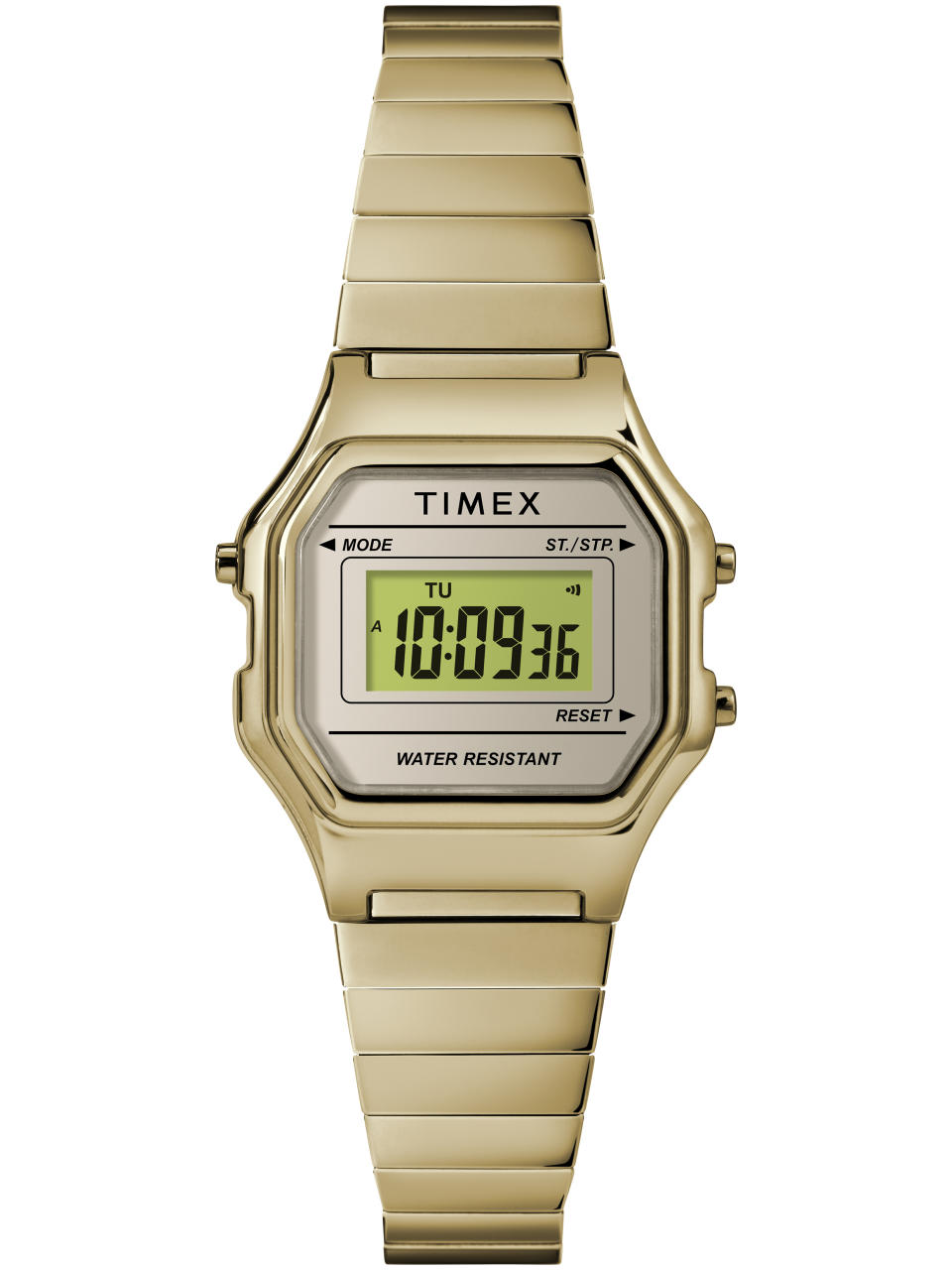 Timex women’s classical digital mini gold-tone watch. (Photo: Walmart)