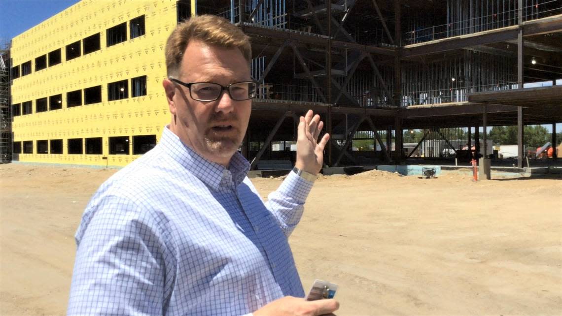 Scott DeBoer, Micron Technology Inc.’s executive vice president of technology and products, is also the company’s Boise-area site leader. He talked in 2018 about a new building then under construction on Micron’s headquarters campus.