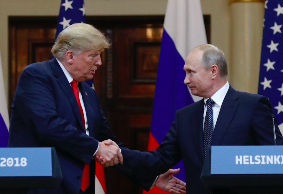 <em>Trump steered clear of any confrontation with Russian president Vladimir Putin (PA)</em>