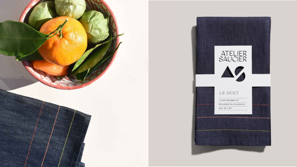 Best kitchen gifts: Goldune Atelier Saucier tea towel