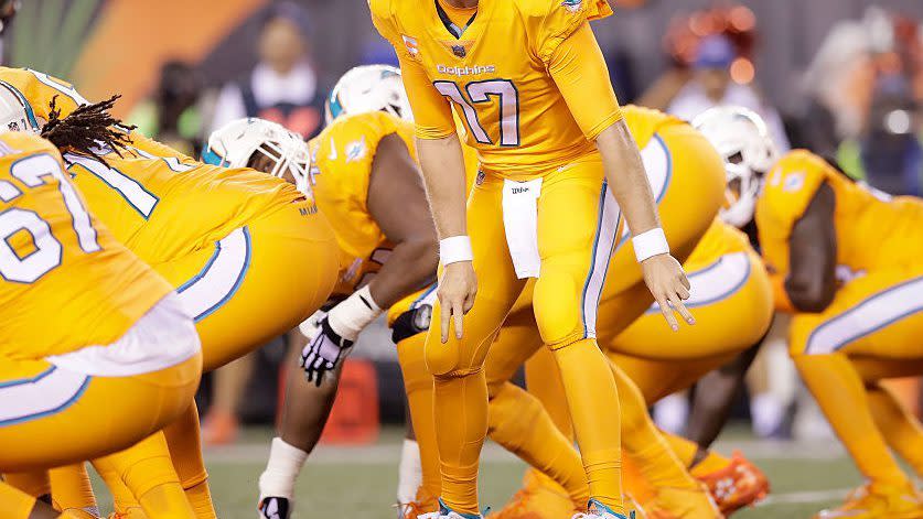 Color rush uniforms on Thursday NFL games are reportedly a thing of the past. (Getty) 