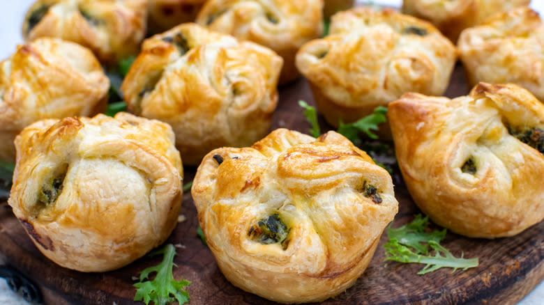 goat cheese and spinach puffs