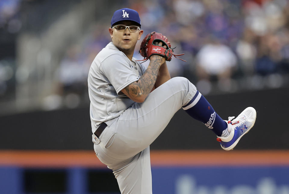 Julio Urías was arrested last fall after an alleged incident outside BMO Stadium in Los Angeles. (Jim McIsaac/Getty Images)