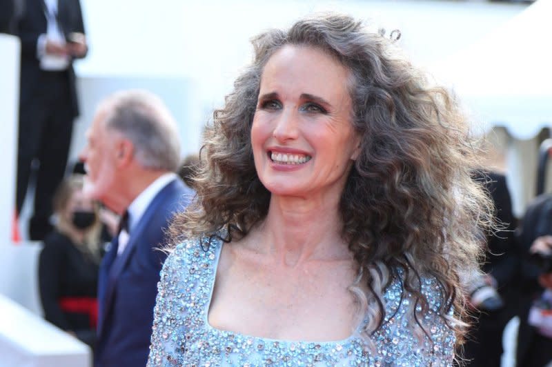 Andie MacDowell attends the Cannes Film Festival premiere of "Annette" in 2021. File Photo by David Silpa/UPI