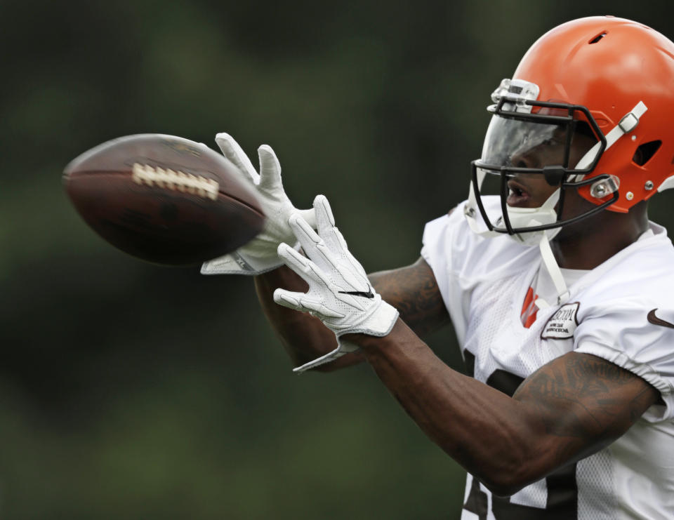 Another chance: Corey Coleman, who has been with the Cleveland Browns and Buffalo Bills in recent weeks, signed with the New England Patriots on Tuesday. (AP)