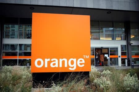 The Orange telephone company logo is seen at their headquarters in Paris, France, January 12, 2016. REUTERS/Charles Platiau