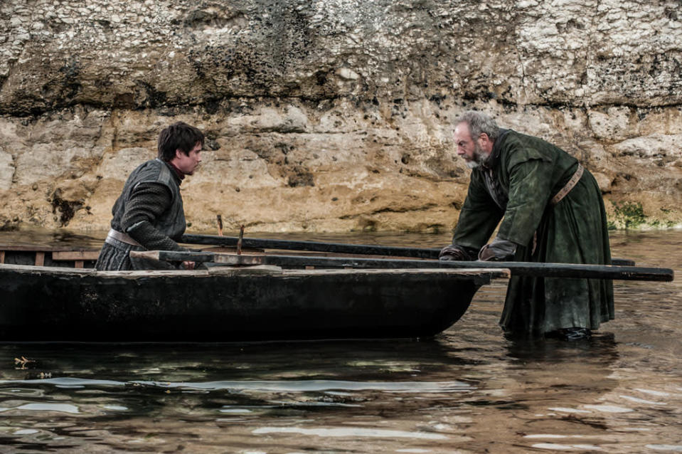 Joe Dempsie and Liam Cunningham in the "Game of Thrones" Season 3 finale, "Mhysa."