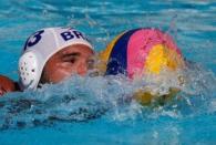 Water polo - Brazil men's team training - Rio de Janeiro, Brazil - 5/7/16 - Captain Felipe Perrone swims with the ball. REUTERS/Sergio Moraes