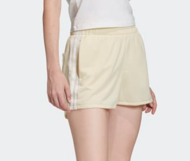 adidas Originals Women’s 3-Stripes Shorts in Easy Yellow/White