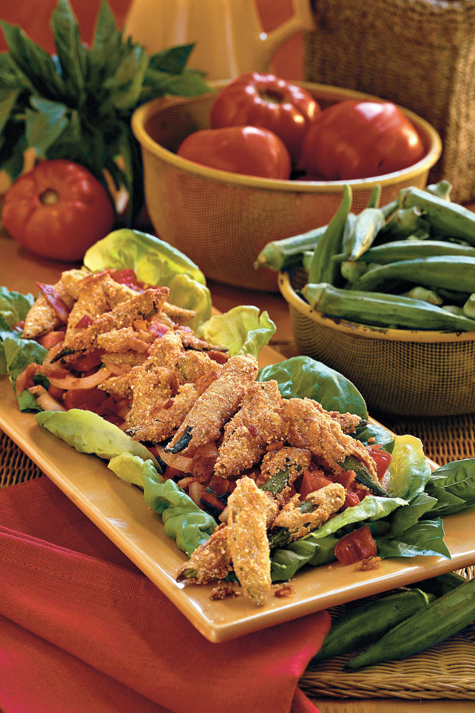 Fried Okra Salad