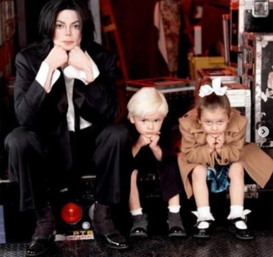 Paris Jackson and Prince Michael Jackson with Michael Jackson