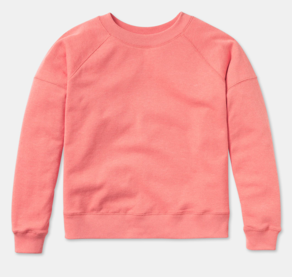 Entireworld Women's Loop Back Sweatshirt in Coral