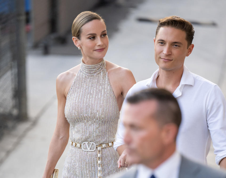 Closeup of Brie Larson and Elijah Allan-Blitz