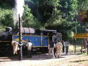 The loco takes a breather at Hillgrove.