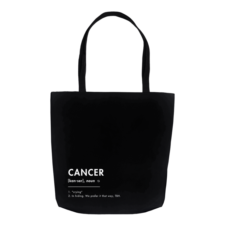 <p><a href="https://shop.cosmopolitan.com/cancer-tote-bag.html" rel="nofollow noopener" target="_blank" data-ylk="slk:Shop Now;elm:context_link;itc:0;sec:content-canvas" class="link ">Shop Now</a></p><p>What Your Sign *Really* Means: The Cancer Tote Bag</p><p>$28.00</p><p>cosmopolitan.com</p>