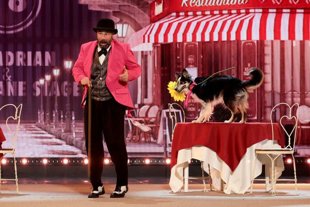 <p>Chris Haston/NBC</p> Adrian Stoica and his dog Hurricane on 'America's Got Talent'