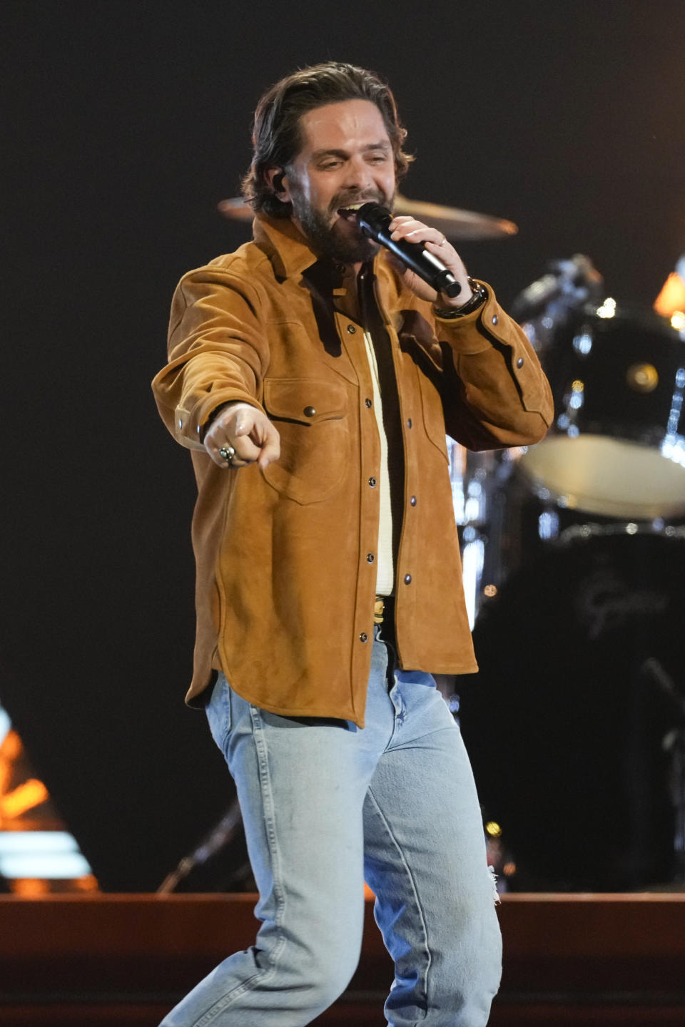 Thomas Rhett performs "Beautiful As You" during the 59th annual Academy of Country Music Awards on Thursday, May 16, 2024, at the Ford Center in Frisco, Texas. (AP Photo/Chris Pizzello)