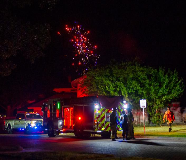 Wichita Falls firefighters responded to a grassfire on Tilden Street Monday night. The fire department received multiple reports of grassfire caused by fireworks.