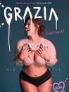 <p>The brunette puts on a busty display for this Grazia magazine cover.</p>