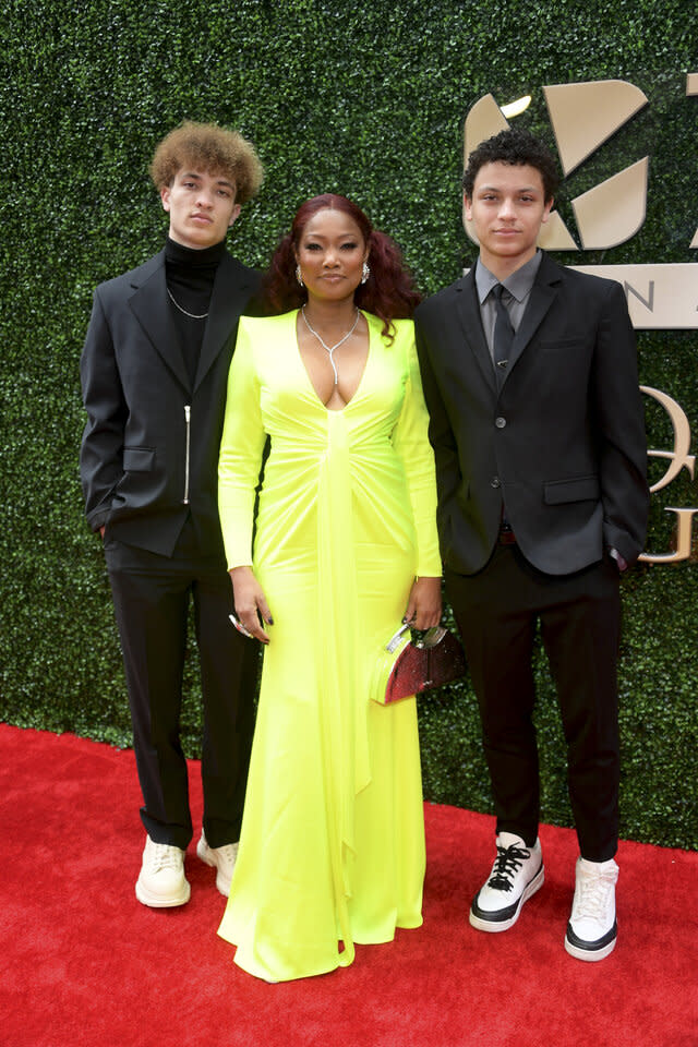 Garcelle Beauvais and sons Jax and Joseph at Oscars Gala