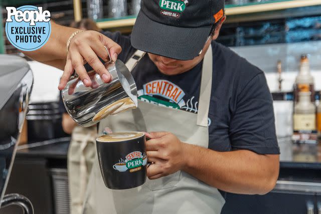 <p>Brian Nevins</p> Inside Central Perk Coffehouse in Boston.