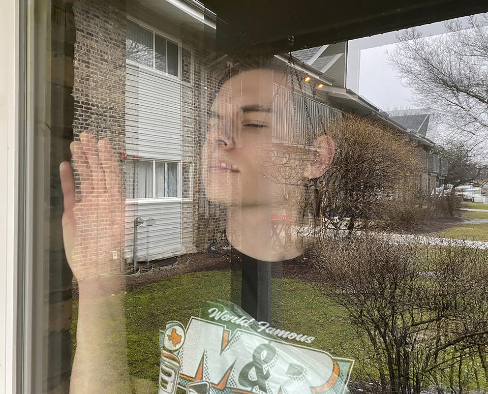 In this March 18, 2020, photo provided by Zofia Oles shows one of Oles' images titled 'Glass Bubble' taken in n Willowbrook, Ill. Oles is a senior at Hinsdale South high school and submitted her art work to the the Illinois State Museum, which is documenting what daily life is like for Illinois families during the coronavirus pandemic. (Zofia Oles via AP)