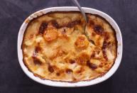 <p>Dauphinoise potatoes hail from 18th-century France—when you taste this utterly creamy delight, you'll see why they've stuck around so long. The preparation is simple: You simmer sliced potatoes in a garlic-infused cream and milk mixture until just barely tender, then layer them with Gruyère cheese in a casserole dish to bake into cheesy, melty heaven.<br><br>Get the <strong><a href="https://www.delish.com/cooking/recipe-ideas/a39785501/dauphinoise-potatoes-recipe/" rel="nofollow noopener" target="_blank" data-ylk="slk:Dauphinoise Potatoes recipe" class="link ">Dauphinoise Potatoes recipe</a></strong>. </p>