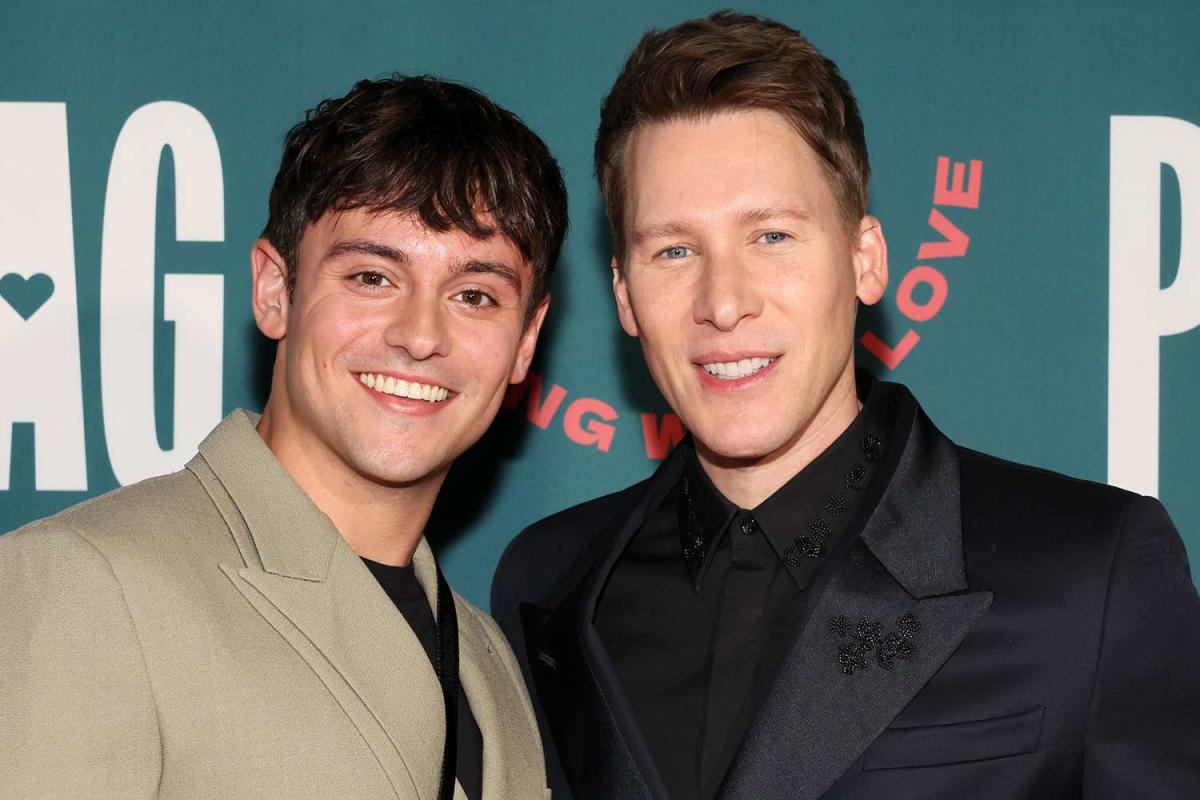 Tom Daley and husband Dustin Lance Black share adorable family photo with  baby Robbie Ray