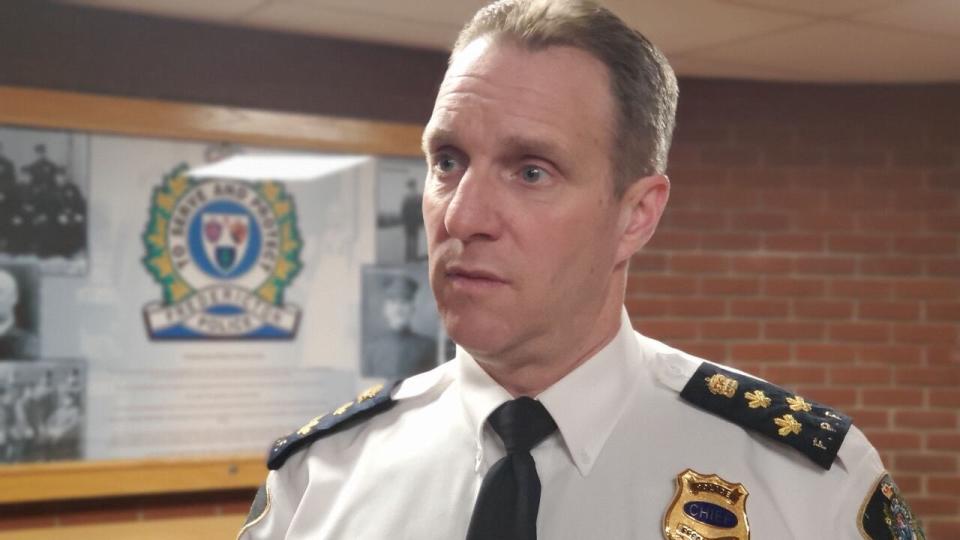 Fredericton police Chief Martin Gaudet says security camera footage was crucial in leading to the arrest of a man charged with intentionally setting fire to a historically significant building.