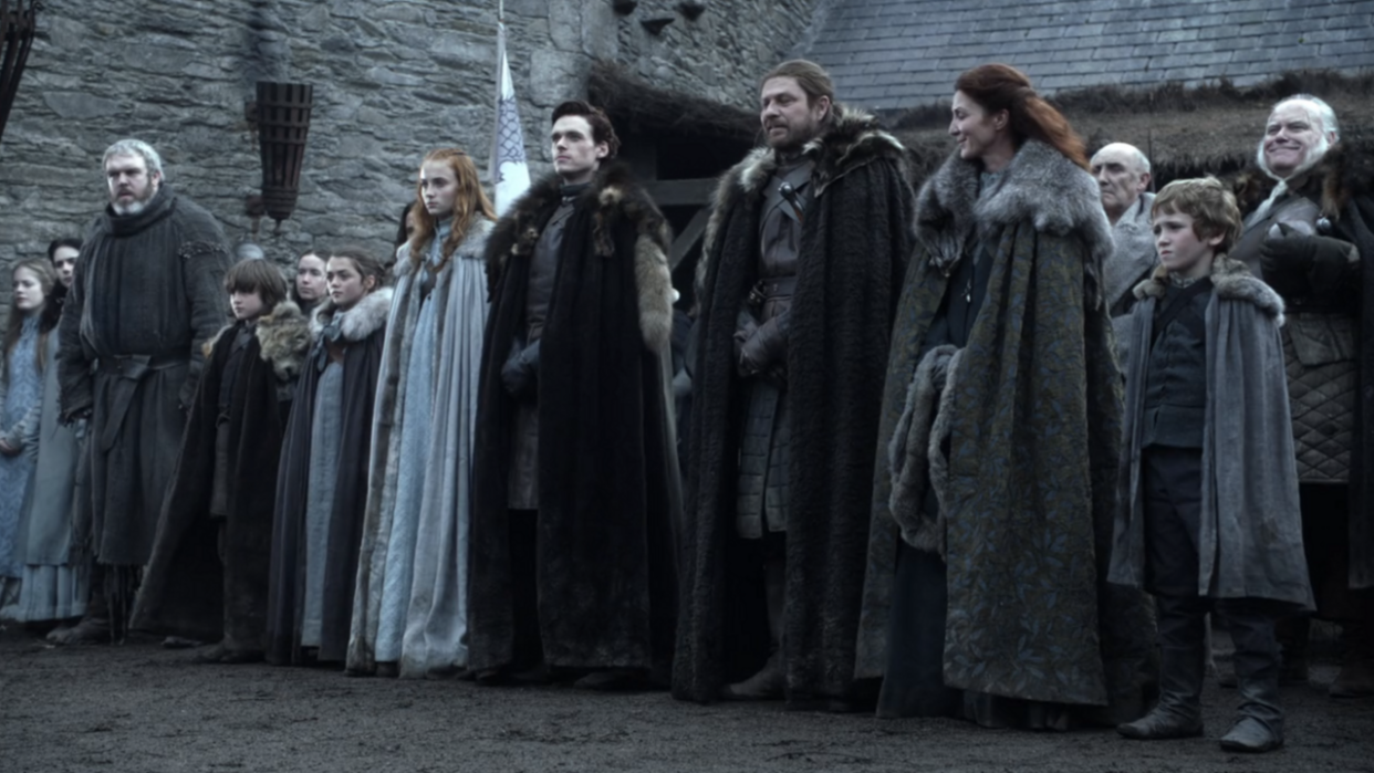  The Stark family in Game of Thrones pilot. 