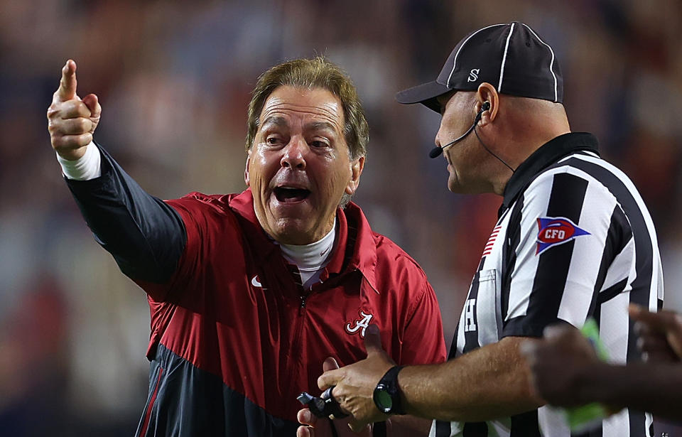 Will Nick Saban's Alabama team make the CFP this season? (Kevin C. Cox/Getty Images)