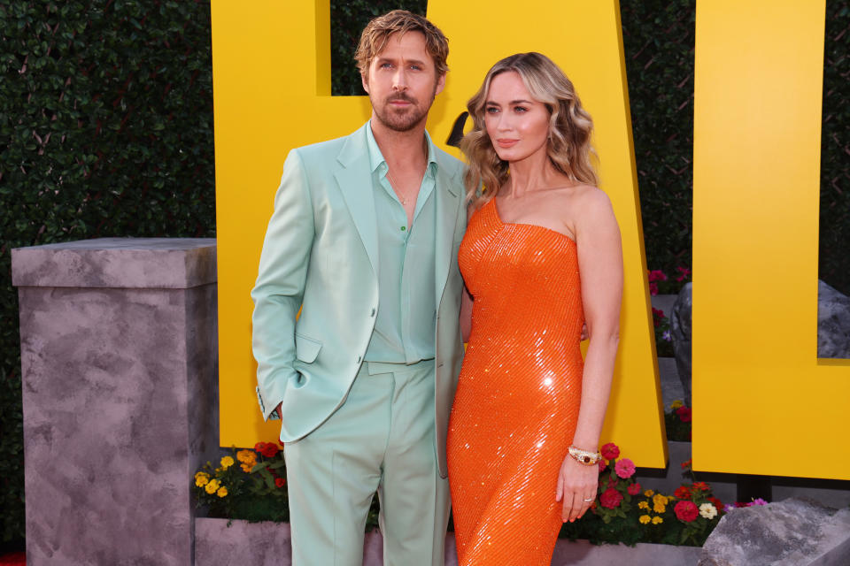 HOLLYWOOD, CALIFORNIA - APRIL 30: Ryan Gosling and Emily Blunt attend the Los Angeles premiere of Universal Pictures 