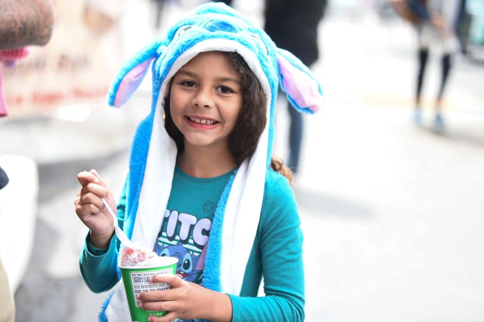 Zoey, 7, of Knoxville at the Rossini Festival on Sunday, April 21, 2024 in Knoxville, Tenn.