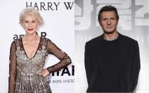 <p>Auch diese beiden haben eine gemeinsame Vergangenheit: 1981 lernten sich Helen Mirren und Liam Neeson bei den Dreharbeiten zu seinem ersten Film "Excalibur" kennen und lieben. Fünf Jahre hielt die Beziehung zwischen der Schauspielerin aus England und ihrem Kollegen aus Nordirland. (Bild: Ian Gavan/Chung Sung-Jun/Getty Images)</p> 