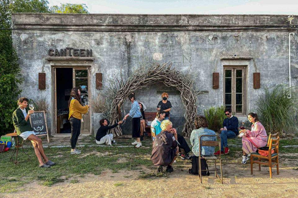 <p>Courtesy of CAMPO</p> Campo Canteen, a café in Pueblo Garzón where visitors can meet resident artists.