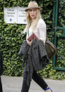 <b>Natasha Bedingfield at Wimbledon 2013</b><br><br>The singer styled her casual outfit with a trilby and blue heels.<br><br>[WENN]