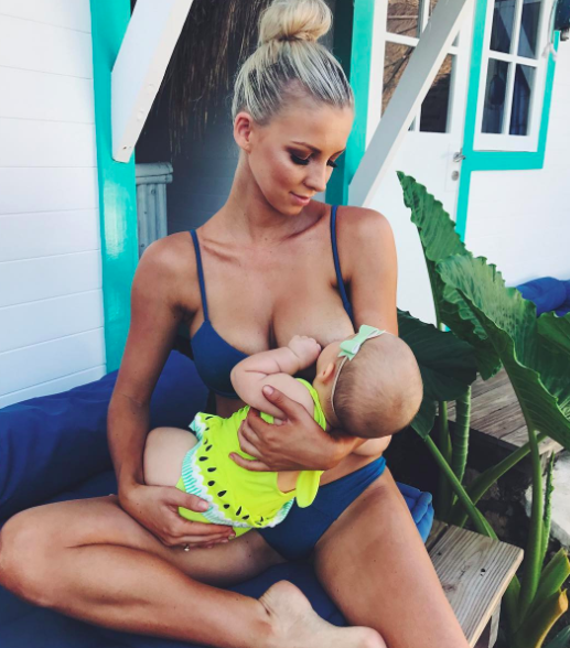 Hannah's also a big fan of the normalise breastfeeding movement. Photo: Instagram