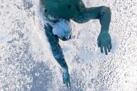 <p>Dressel, of the United States, swims to victory in <a href="https://people.com/sports/tokyo-olympics-caeleb-dressel-wins-second-gold-mens-100m-freestyle/" rel="nofollow noopener" target="_blank" data-ylk="slk:the men's 100m freestyle final.;elm:context_link;itc:0;sec:content-canvas" class="link ">the men's 100m freestyle final.</a></p>