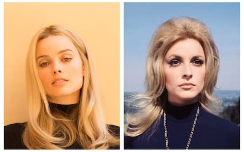 Margot Robbie, left, and Sharon Tate