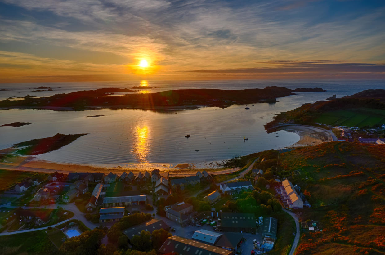 TRESCO, ISLES OF SCILLY, ENGLAND - APRIL 08: New Grimsby, Tresco, looking towards Bryher, Isles Of Scilly on April 8, 2021. (Photo by Chris Gorman/Getty Images)