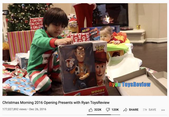 Christmas Morning 2016 Opening Presents with Ryan ToysReview 