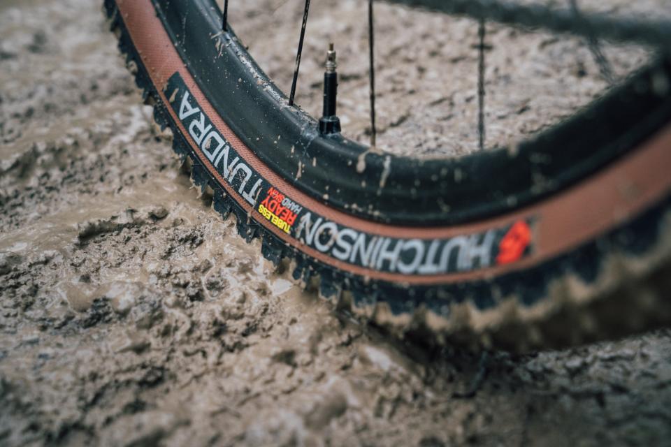 Hutchinson Tundra gravel tire riding in the mud