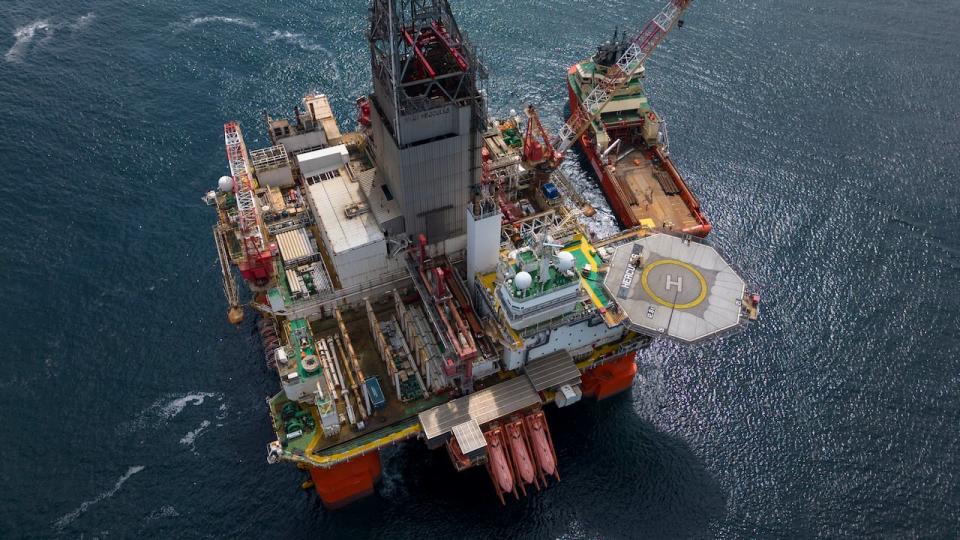 The Hercules semi-submersible drill rig is currently 350 km east of St. John's, undertaking offshore drilling exploration for ExxonMobil.