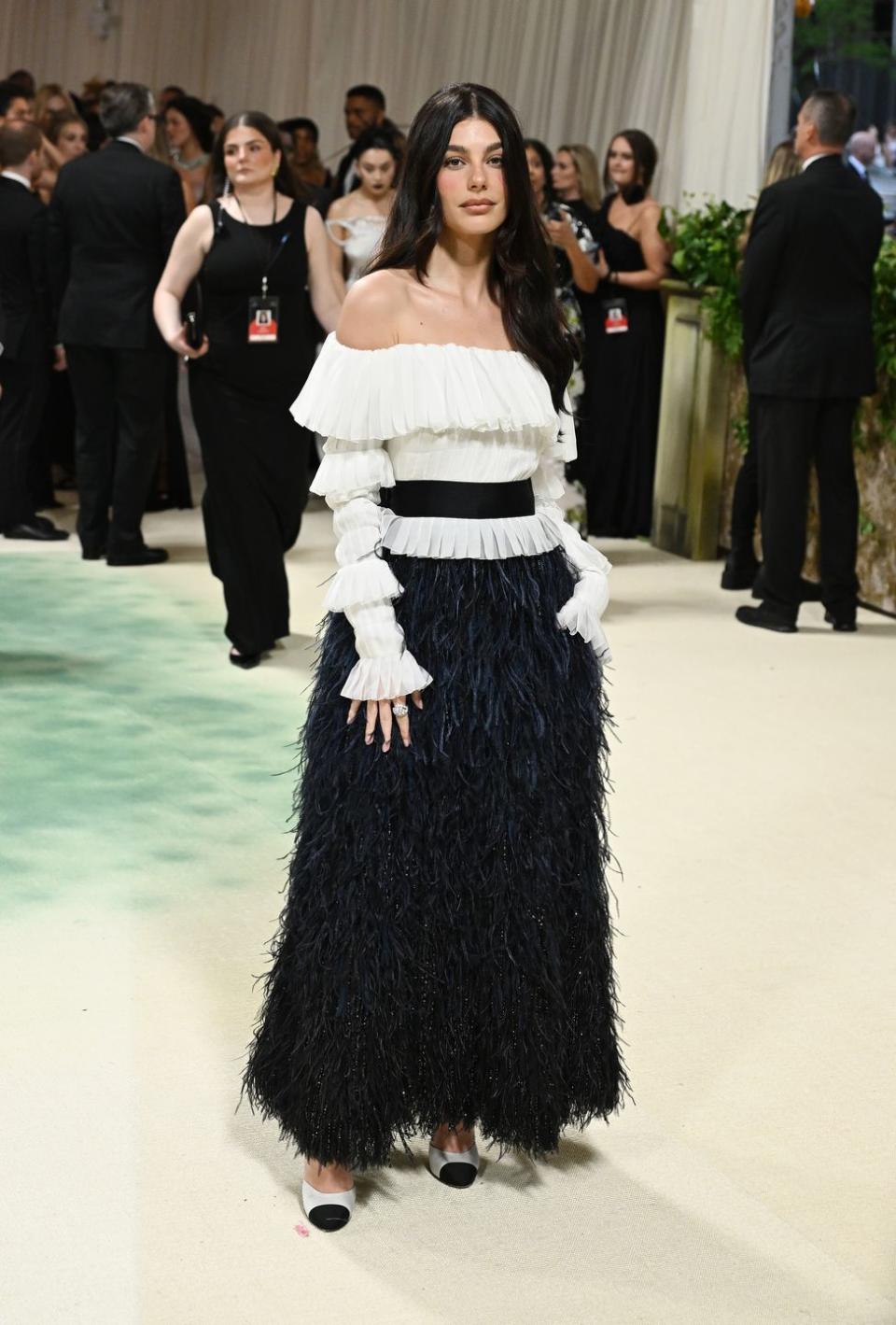 camila morrone at the 2024 met gala sleeping beauties reawakening fashion held at the metropolitan museum of art on may 6, 2024 in new york city photo by gilbert floresvariety via getty images