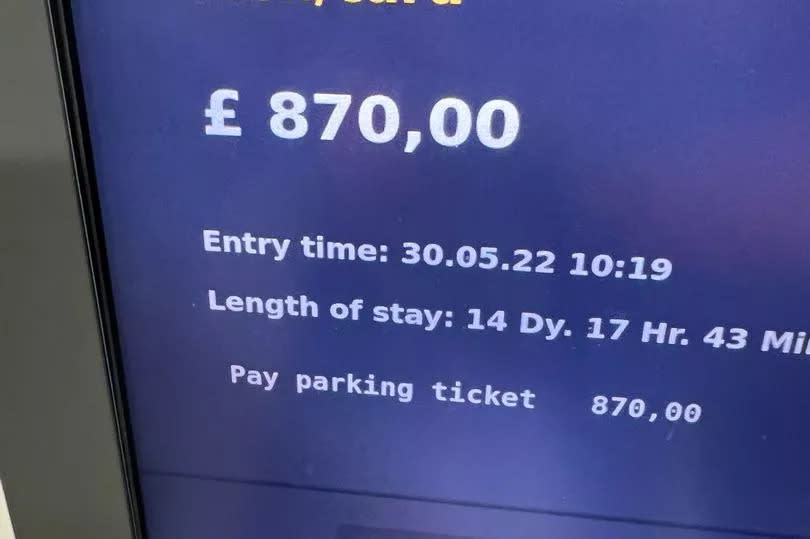 Due to parking in the wrong car park, Scott was faced with an £870 charge