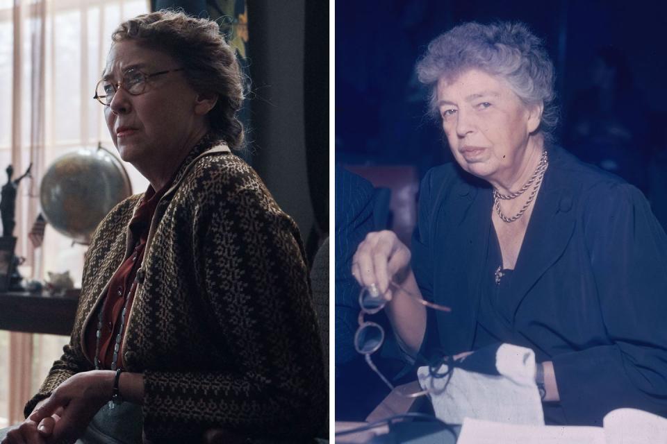<p>Eleanor Roosevelt has been portrayed on screen many times since she left the White House, but in <em>Atlantic Crossing</em>, Tony Award-winner Harriet Sansom Harris (she won in 2002 for her performance in <em>Thoroughly Modern Millie</em>) takes on the role of the iconic First Lady.</p>