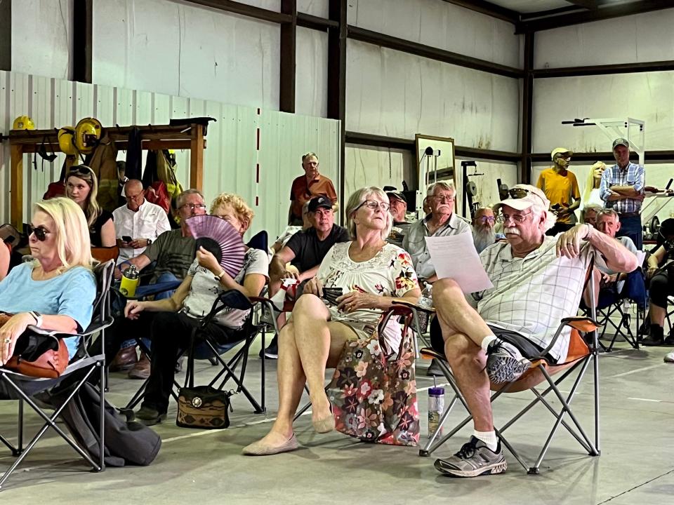 Rio Verde Foothills residents watch the first meeting of their new standpipe district on Thursday, July 20, 2023.