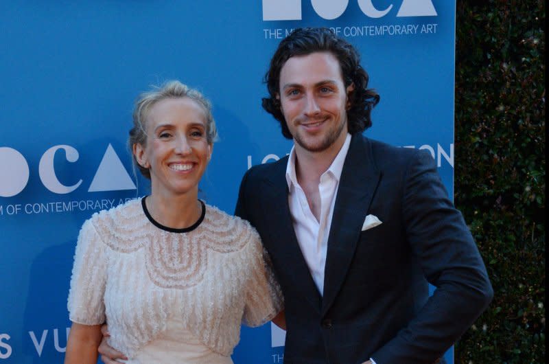 Aaron Taylor-Johnson (R) and Sam Taylor-Johnson attend the Museum of Contemporary Arts gala in 2015. File Photo by Jim Ruymen/UPI