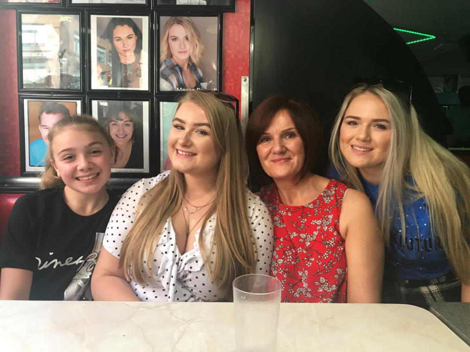 Gillian with her daughters, Emily, Kerry and Gemma. (Collect/PA Real Life)