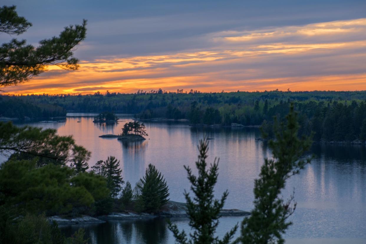 Sunset of Kabetogama Lake in Voyageurs National Park